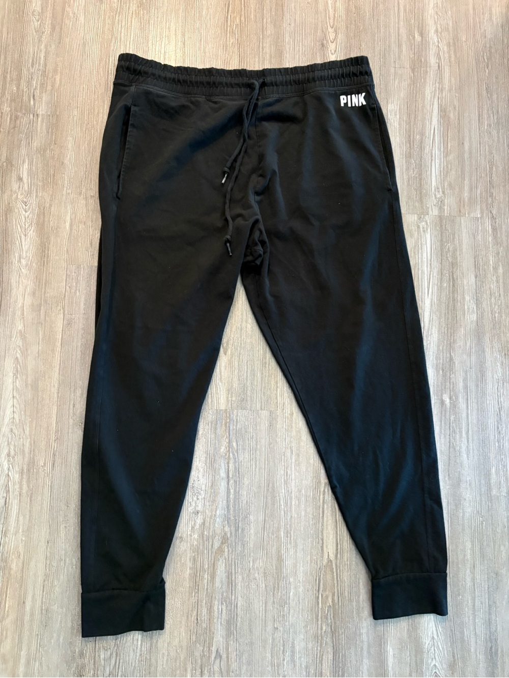 PINK Victoria's Secret Black Jogger Pants Size XXL vintage